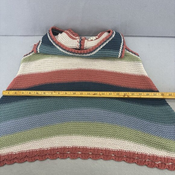 POL Sweater Sleeveless Tank Women’s Sz Large Color Block Stripped, Lightweight - Picture 6 of 8